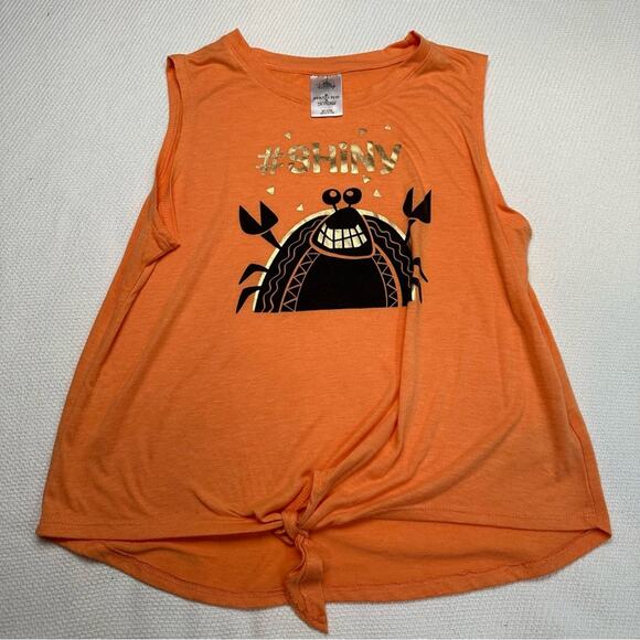 Disney #shiny crab tie front tank top Moana your welcome - Picture 1 of 2